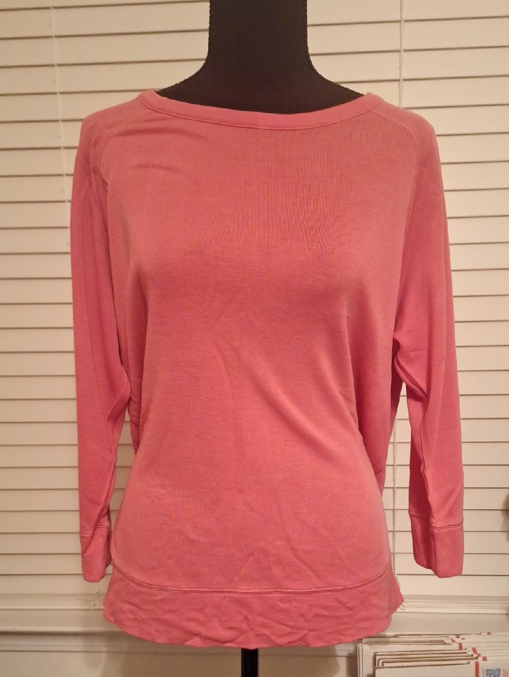 LOFT Soft Pink Boatneck Long Sleeve Top